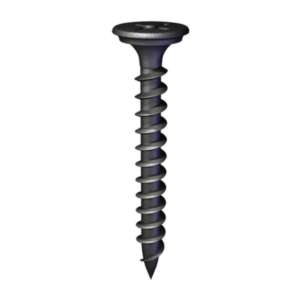 STEEL BLACK SCREW COARSE THREAD #8 x 1"