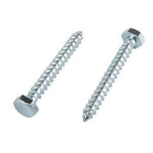 STEEL WOOD SCREW HEXAGON HEAD M6 x 50MM (1/4" x 2”)