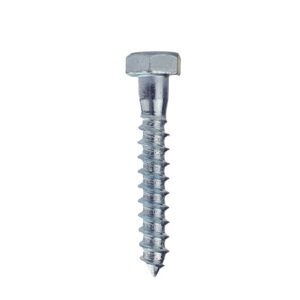 STEEL WOOD SCREW HEXAGON HEAD M8 x 50MM (5/16" x 2”)