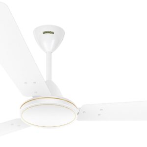 LUMINOUS HI AIR DESERT STORM CEILING FAN 48" MINT WHITE