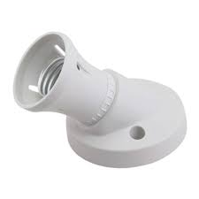 MIKA ANGLE LAMP HOLDER E27 WHITE 290E
