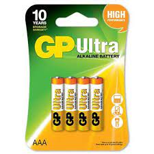 GP ULTRA ALKALINE AAA 4PCS